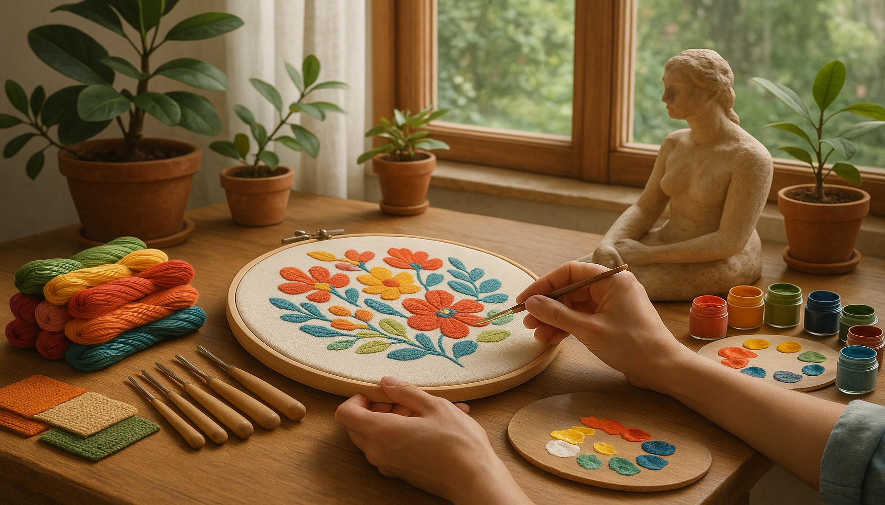 Relaxation Crafting Techniques Create Art for Stress Relief Therapy